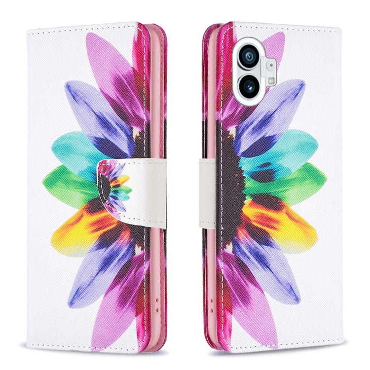 For Nothing Phone 1 Colored Drawing Pattern Leather Phone Case