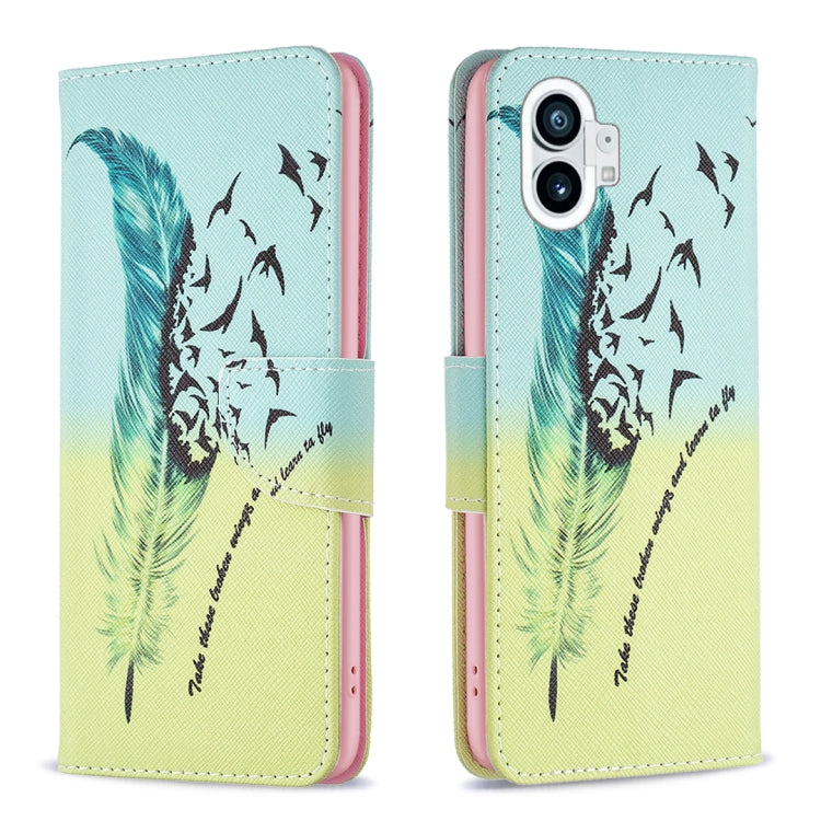 For Nothing Phone 1 Colored Drawing Pattern Leather Phone Case