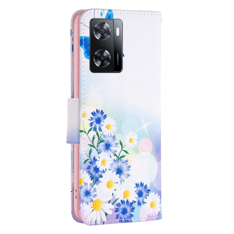 For OPPO A57 4G Colored Drawing Pattern Leather Phone Case