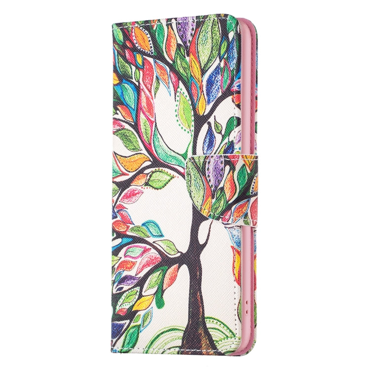 For Realme C30 Colored Drawing Pattern Leather Phone Case