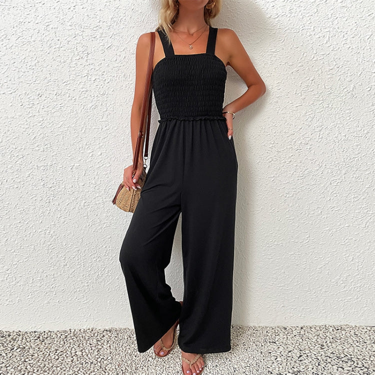 Sling Wide-Leg Pants Women Loose Jumpsuit, Size:
