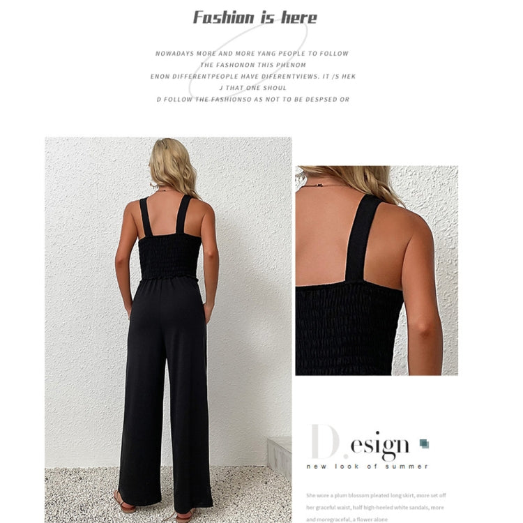 Sling Wide-Leg Pants Women Loose Jumpsuit, Size:
