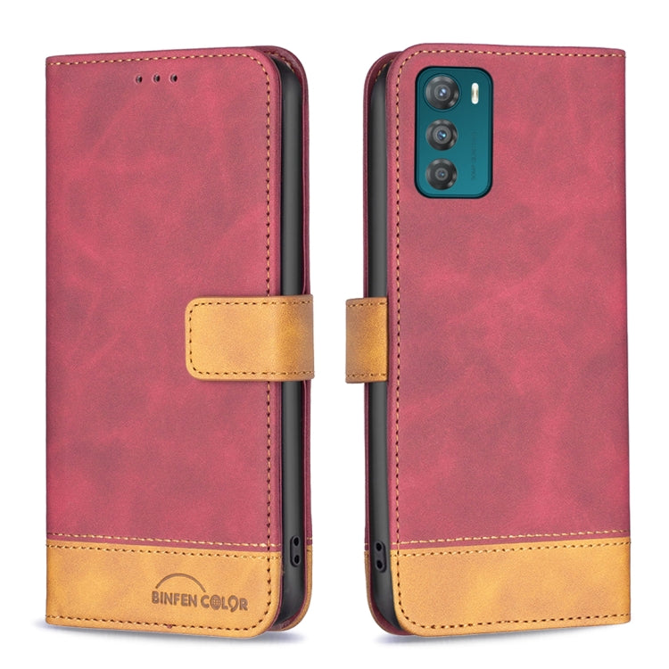 For Motorola Moto G42 4G BF11 Color Matching Skin Feel Leather Phone Case