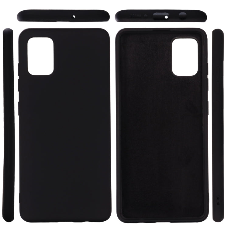 For Galaxy A41 Solid Color Liquid Silicone Dropproof Full Coverage Protective Case