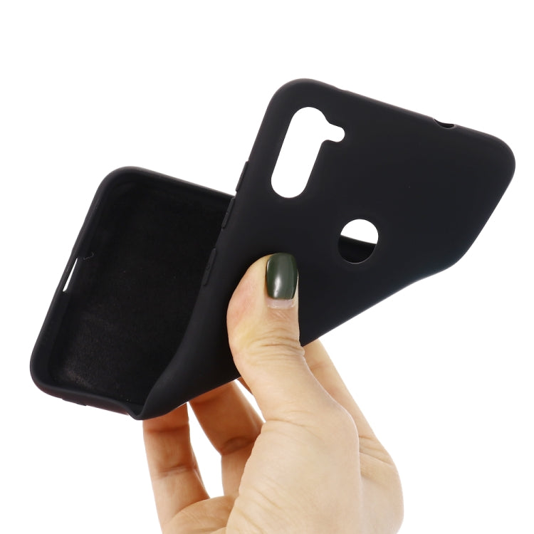 For Galaxy A11 Solid Color Liquid Silicone Dropproof Full Coverage Protective Case