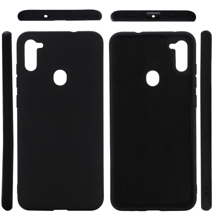 For Galaxy A11 Solid Color Liquid Silicone Dropproof Full Coverage Protective Case
