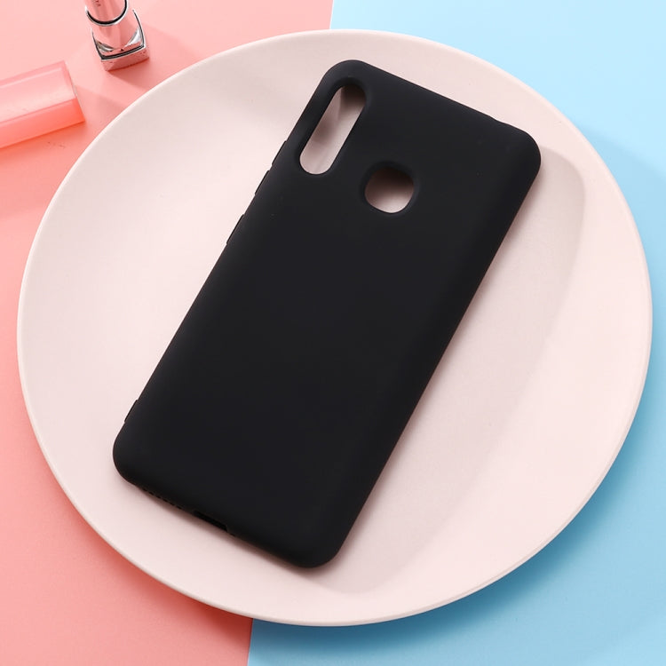 For Galaxy A70e Solid Color Liquid Silicone Dropproof Full Coverage Protective Case