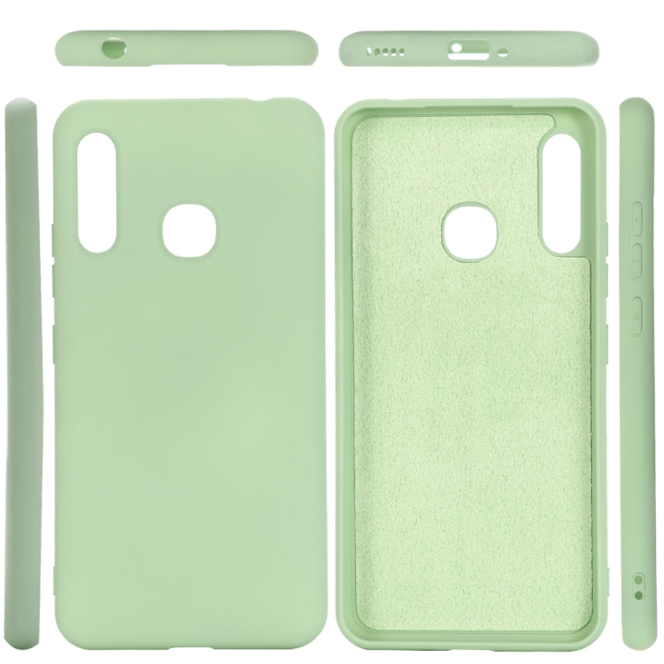 For Galaxy A70e Solid Color Liquid Silicone Dropproof Full Coverage Protective Case