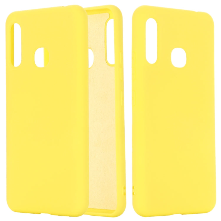 For Galaxy A70e Solid Color Liquid Silicone Dropproof Full Coverage Protective Case