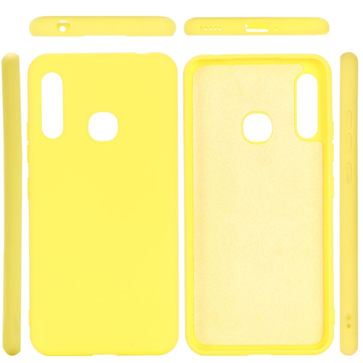 For Galaxy A70e Solid Color Liquid Silicone Dropproof Full Coverage Protective Case
