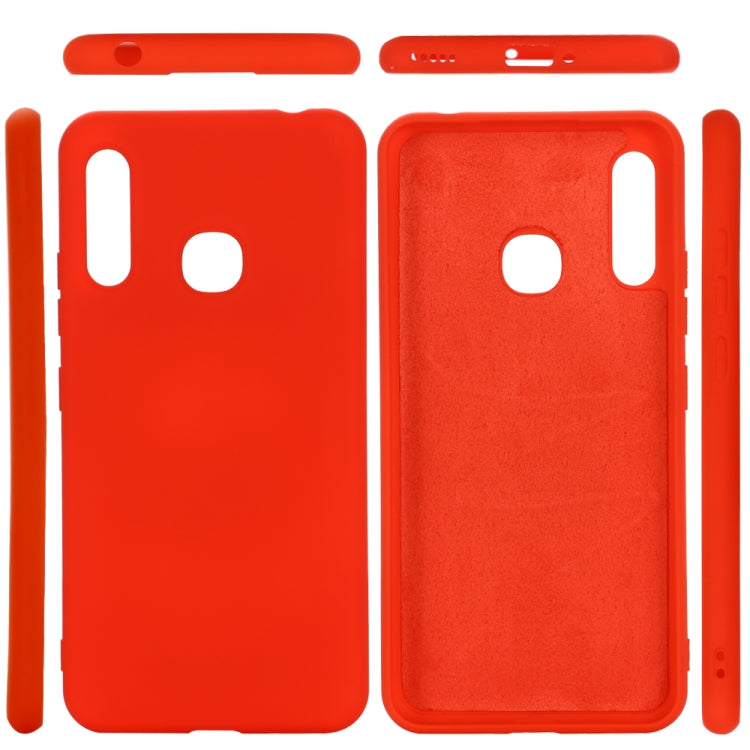 For Galaxy A70e Solid Color Liquid Silicone Dropproof Full Coverage Protective Case