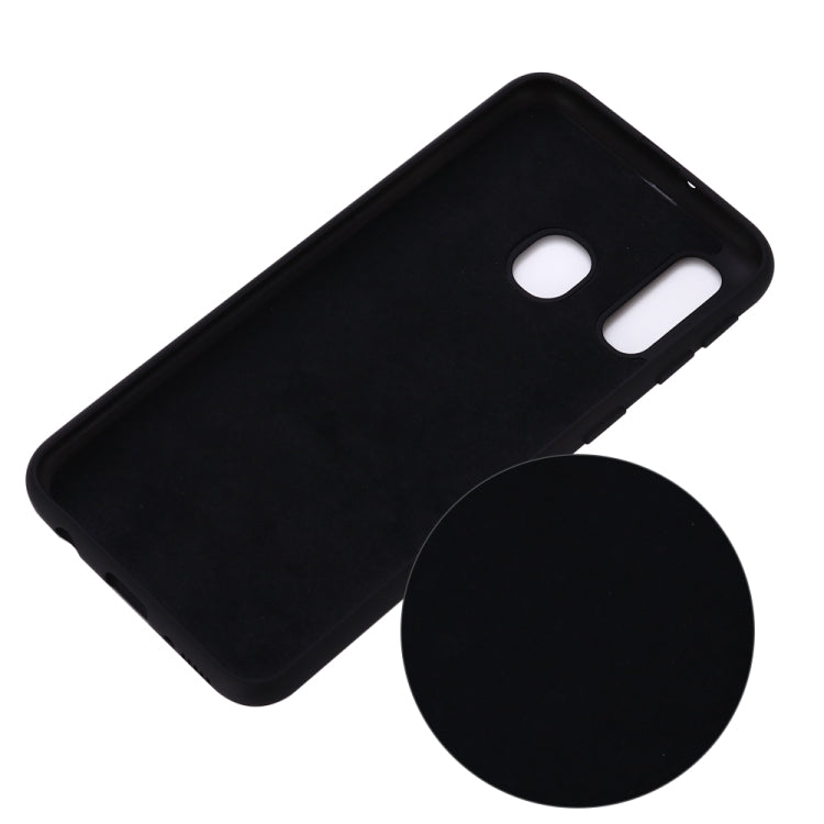 For Galaxy M30 Solid Color Liquid Silicone Dropproof Full Coverage Protective Case