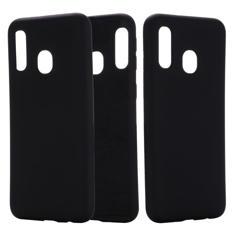For Galaxy M30 Solid Color Liquid Silicone Dropproof Full Coverage Protective Case