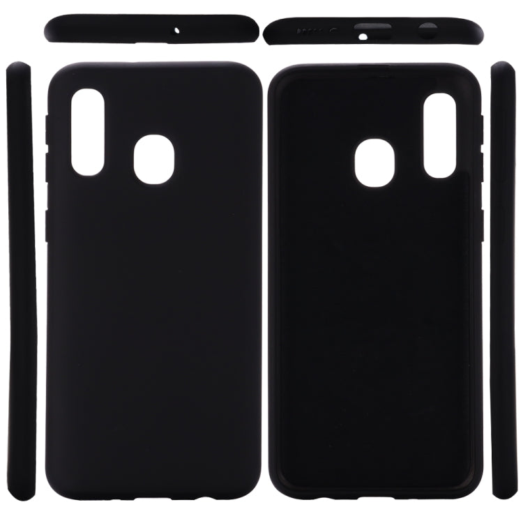 For Galaxy M30 Solid Color Liquid Silicone Dropproof Full Coverage Protective Case