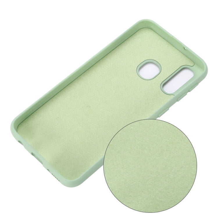 For Galaxy M30 Solid Color Liquid Silicone Dropproof Full Coverage Protective Case
