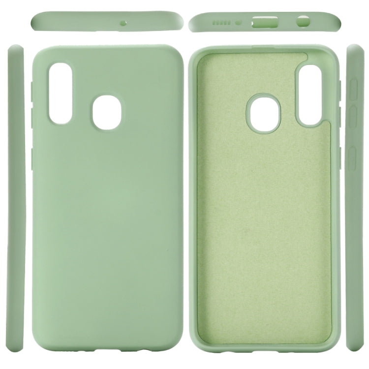 For Galaxy M30 Solid Color Liquid Silicone Dropproof Full Coverage Protective Case