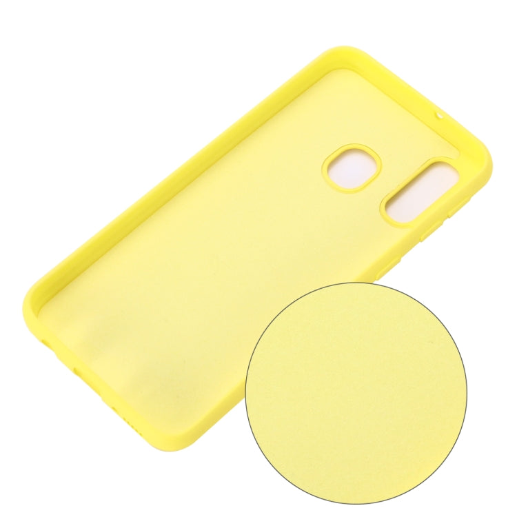 For Galaxy M30 Solid Color Liquid Silicone Dropproof Full Coverage Protective Case