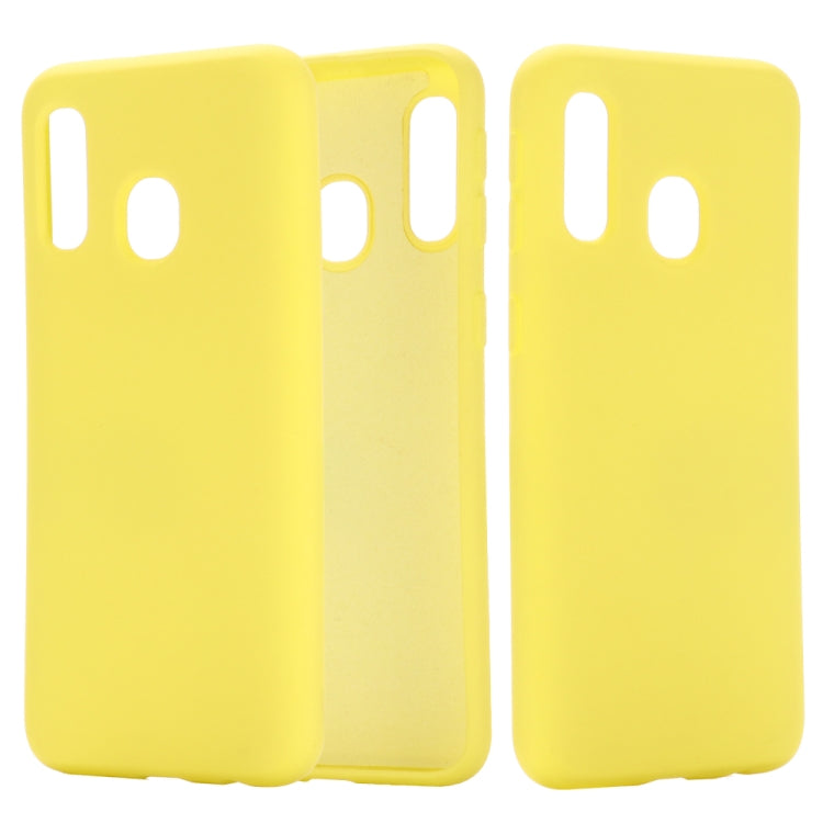 For Galaxy M30 Solid Color Liquid Silicone Dropproof Full Coverage Protective Case