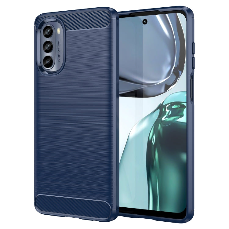 For Motorola Moto G62 5G Brushed Texture Carbon Fiber TPU Phone Case