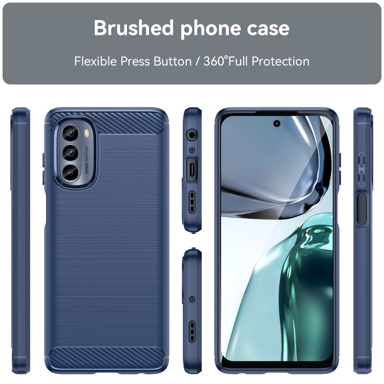 For Motorola Moto G62 5G Brushed Texture Carbon Fiber TPU Phone Case