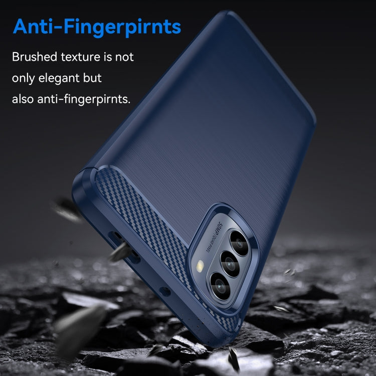 For Motorola Moto G62 5G Brushed Texture Carbon Fiber TPU Phone Case