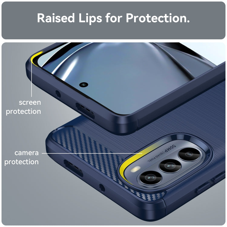 For Motorola Moto G62 5G Brushed Texture Carbon Fiber TPU Phone Case