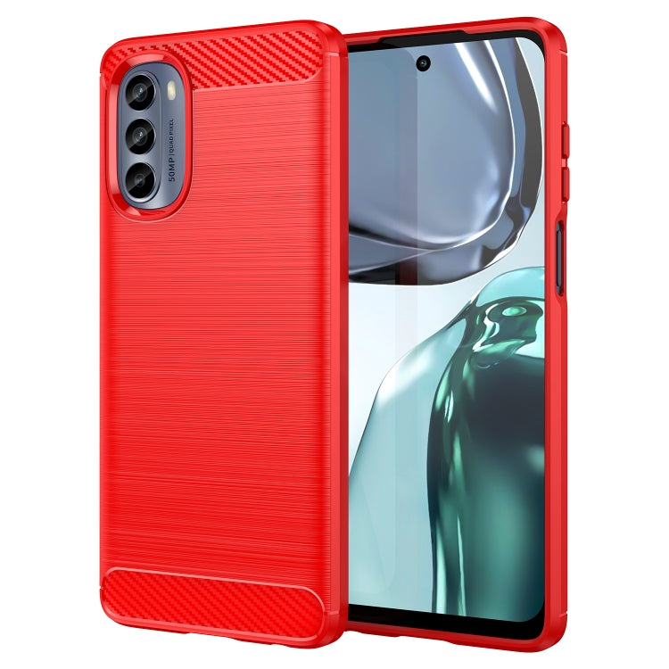 For Motorola Moto G62 5G Brushed Texture Carbon Fiber TPU Phone Case