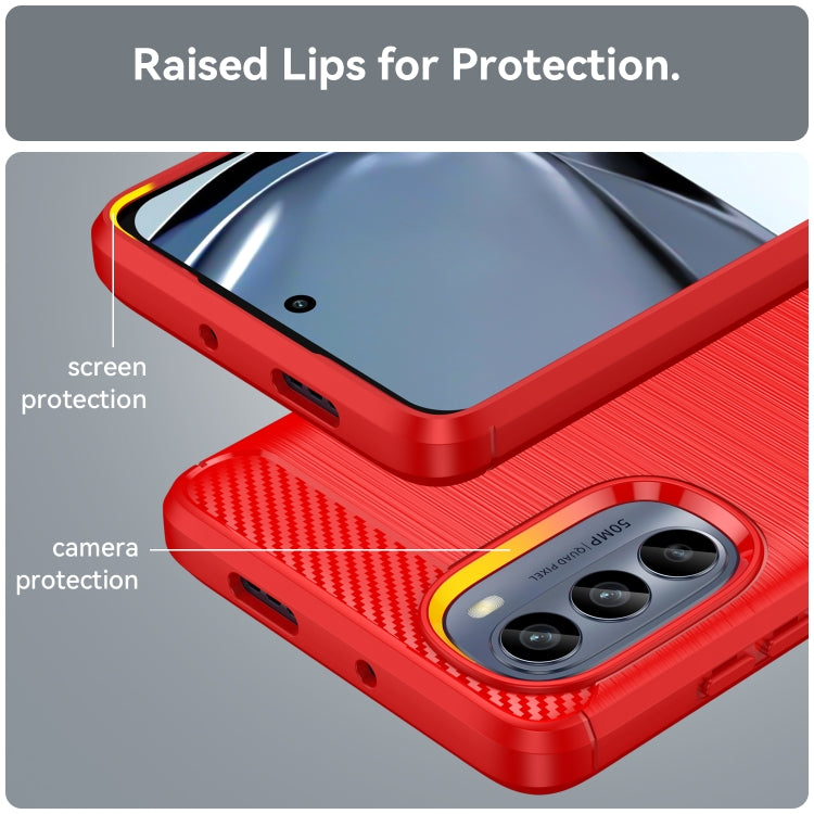 For Motorola Moto G62 5G Brushed Texture Carbon Fiber TPU Phone Case