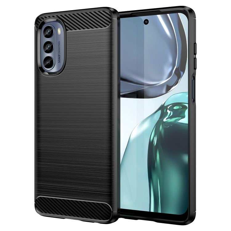 For Motorola Moto G62 5G Brushed Texture Carbon Fiber TPU Phone Case