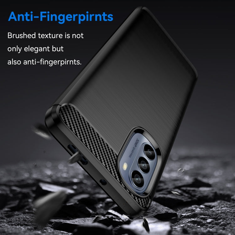 For Motorola Moto G62 5G Brushed Texture Carbon Fiber TPU Phone Case