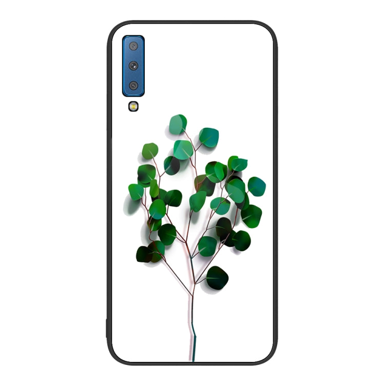 For Samsung Galaxy A7 2018 Colorful Painted Glass Phone Case