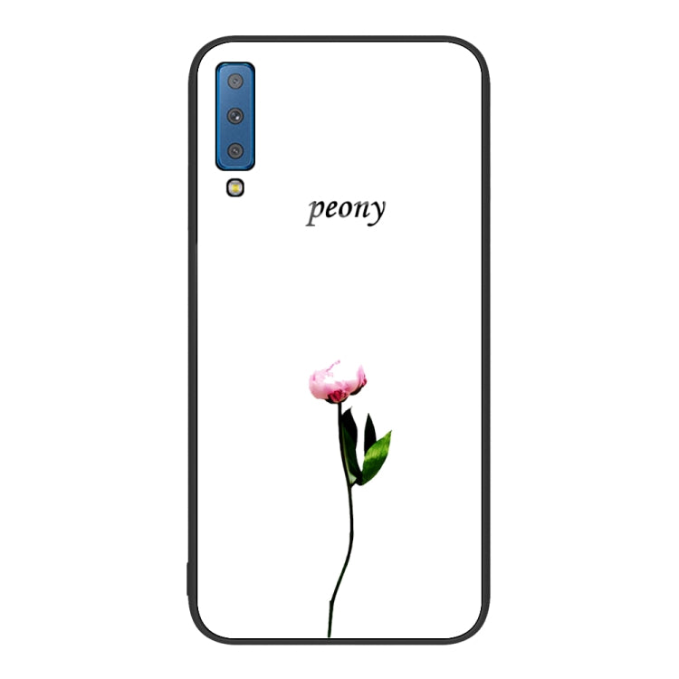 For Samsung Galaxy A7 2018 Colorful Painted Glass Phone Case