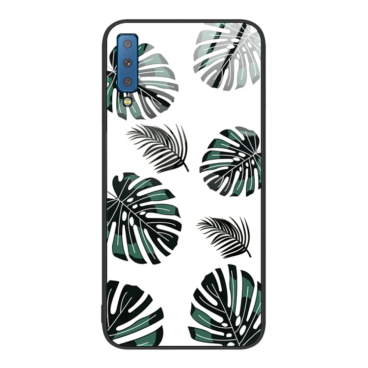 For Samsung Galaxy A7 2018 Colorful Painted Glass Phone Case