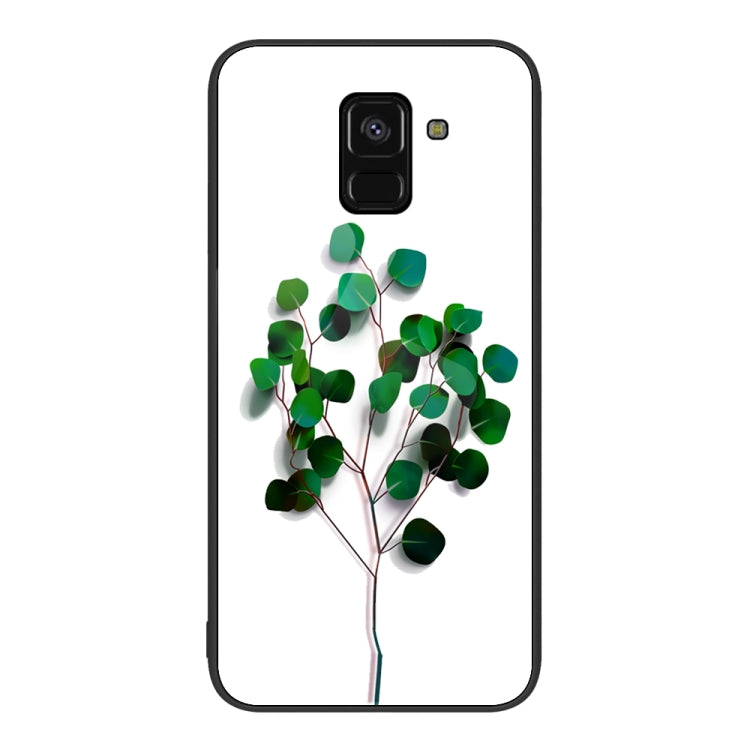 For Samsung Galaxy A8+ 2018 Colorful Painted Glass Phone Case