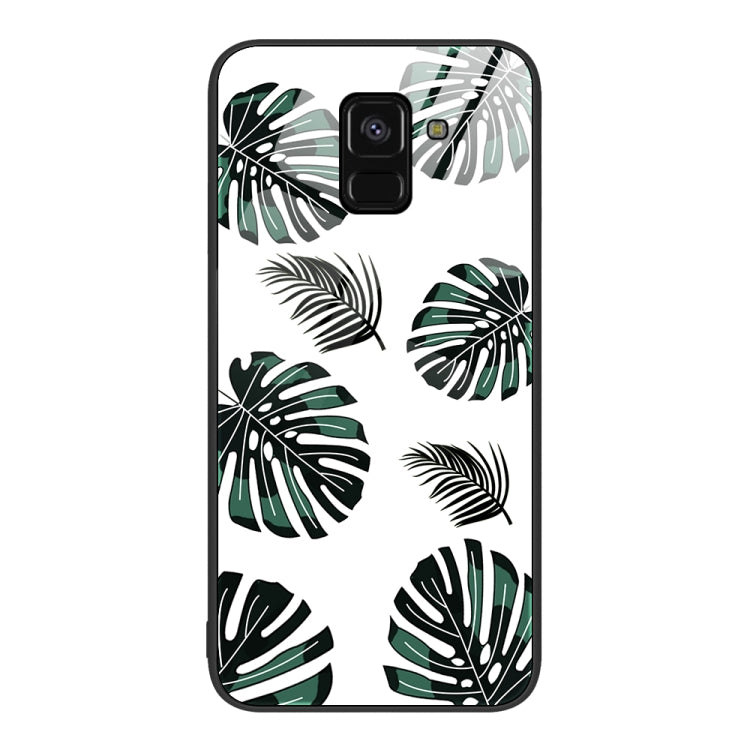 For Samsung Galaxy A8+ 2018 Colorful Painted Glass Phone Case