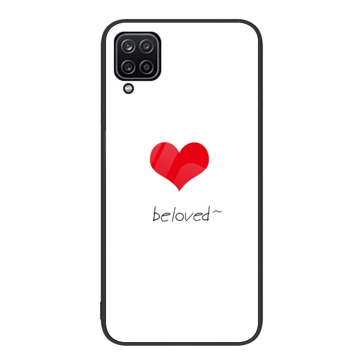 For Samsung Galaxy A12 Colorful Painted Glass Phone Case
