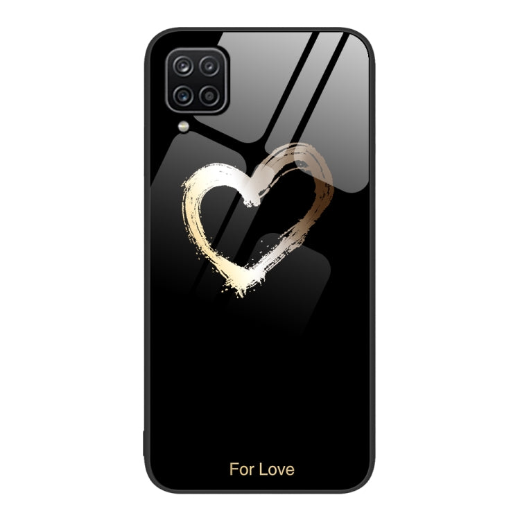 For Samsung Galaxy A12 Colorful Painted Glass Phone Case