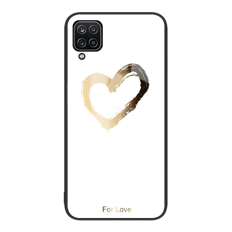 For Samsung Galaxy A12 Colorful Painted Glass Phone Case