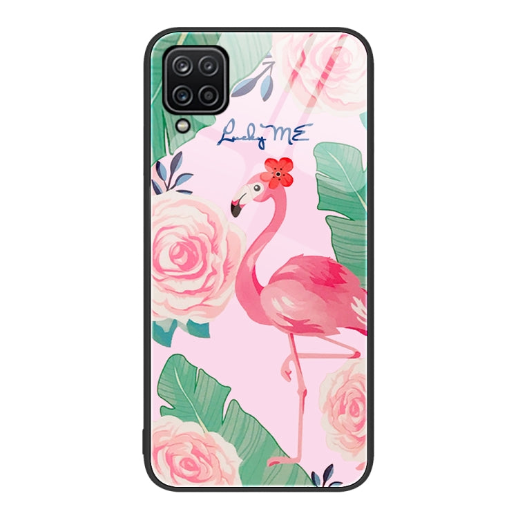 For Samsung Galaxy A12 Colorful Painted Glass Phone Case