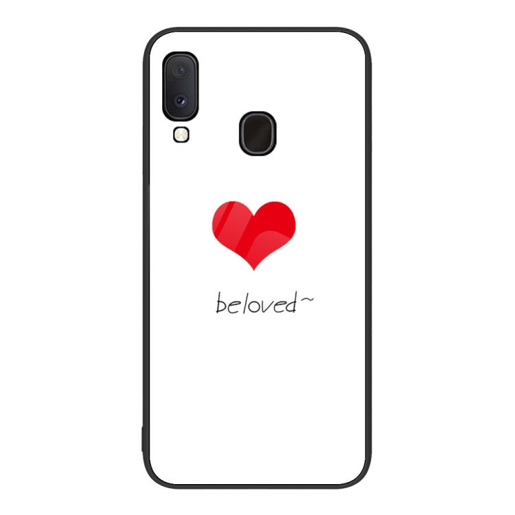 For Samsung Galaxy A20e Colorful Painted Glass Phone Case