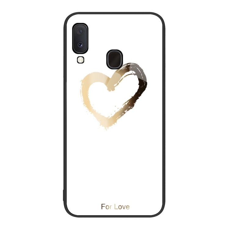For Samsung Galaxy A20e Colorful Painted Glass Phone Case