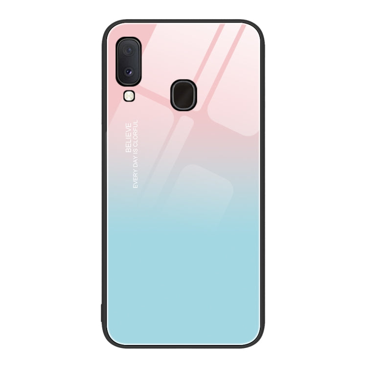 For Samsung Galaxy A20e Colorful Painted Glass Phone Case