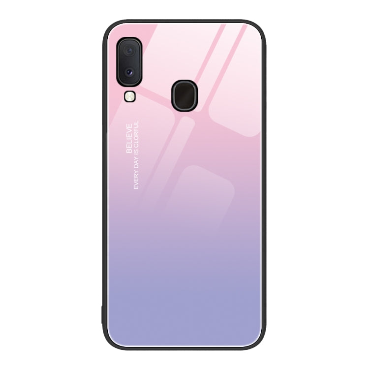 For Samsung Galaxy A20e Colorful Painted Glass Phone Case