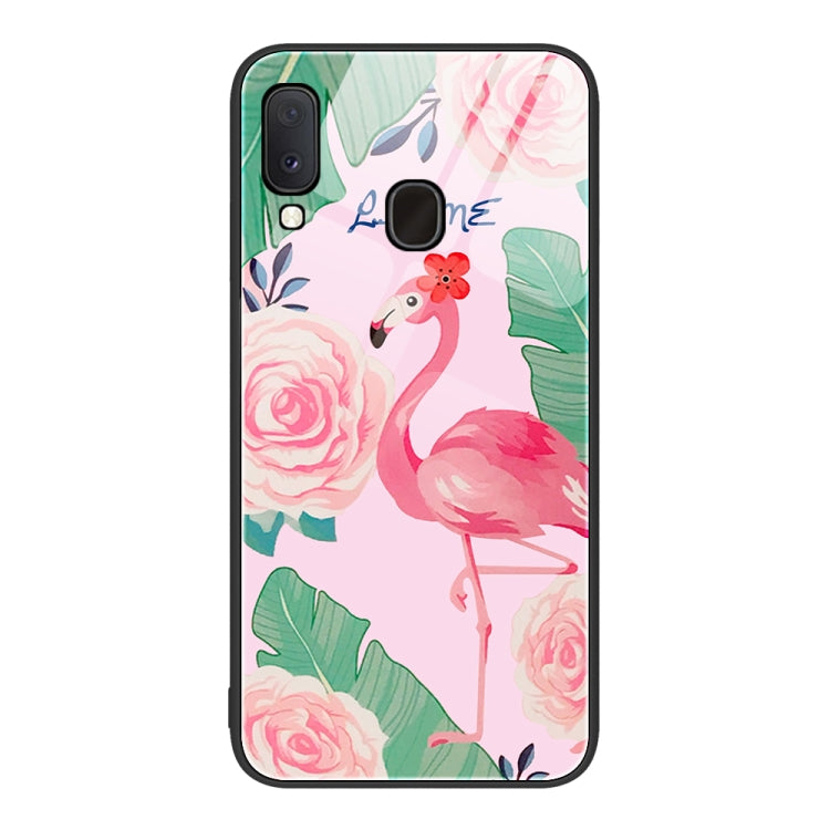 For Samsung Galaxy A20e Colorful Painted Glass Phone Case