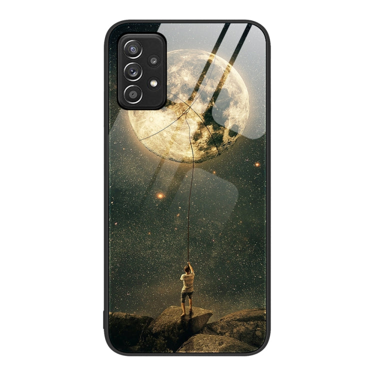 For Samsung Galaxy A52 Colorful Painted Glass Phone Case