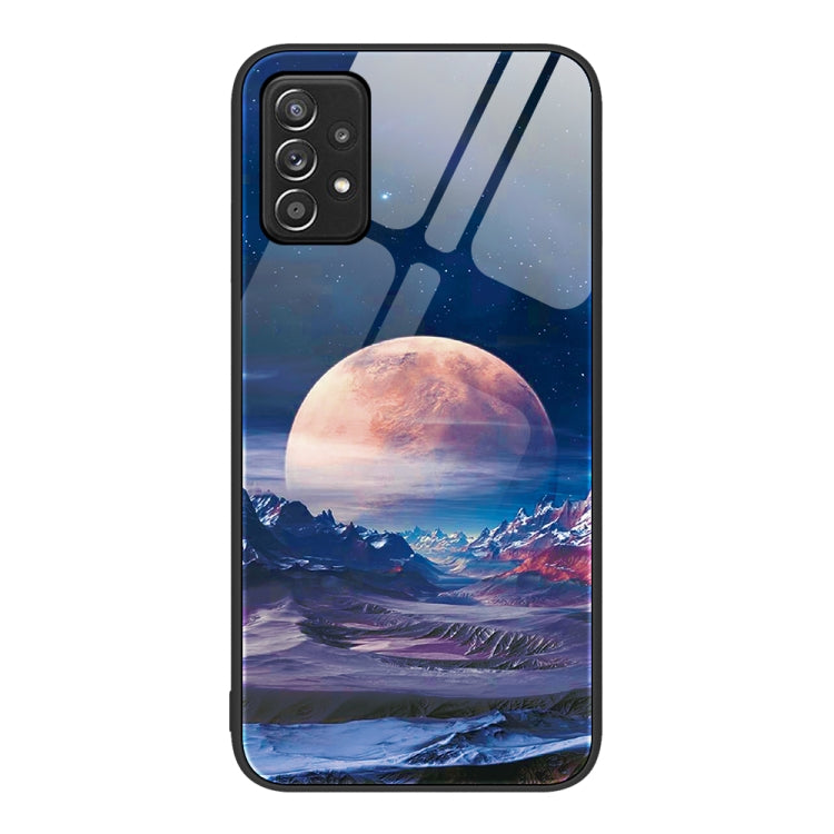 For Samsung Galaxy A52 Colorful Painted Glass Phone Case