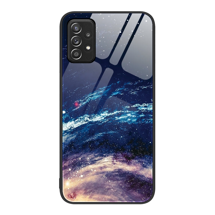 For Samsung Galaxy A52 Colorful Painted Glass Phone Case