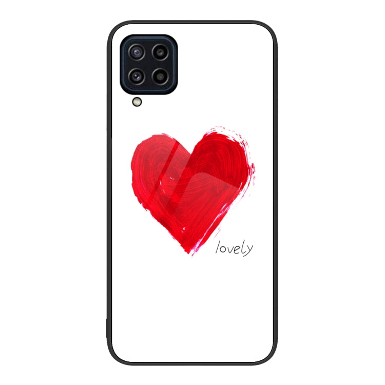 For Samsung Galaxy M32 Colorful Painted Glass Phone Case