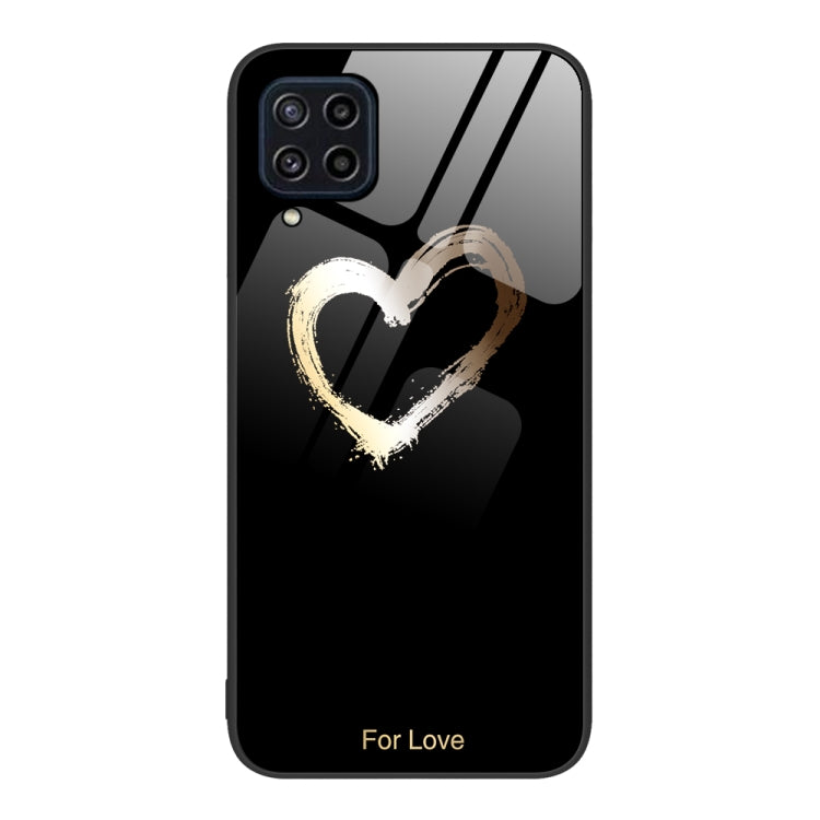 For Samsung Galaxy M32 Colorful Painted Glass Phone Case