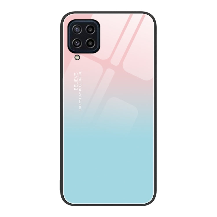 For Samsung Galaxy M32 Colorful Painted Glass Phone Case